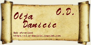 Olja Daničić vizit kartica